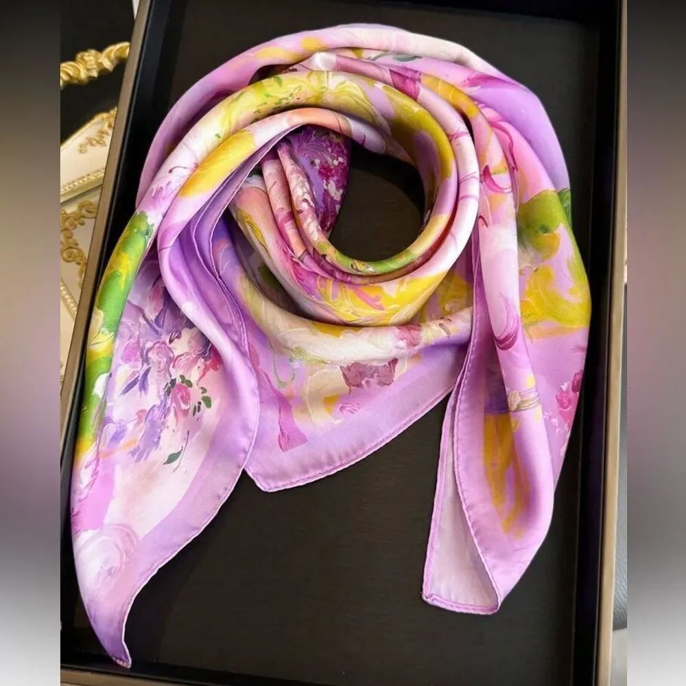 Lavender Floral Scarf A1590